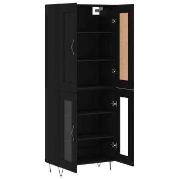 Stylish Highboard Black 69.5x34x180 cm | Hipomarket UK