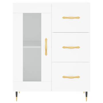 Stylish White Highboard | 69.5x34x180 cm | Hipomarket