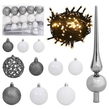 61 Piece Christmas Ball Set with 150 LEDs - Magical Decor