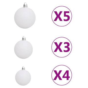 61 Piece Christmas Ball Set with 150 LEDs - Magical Decor