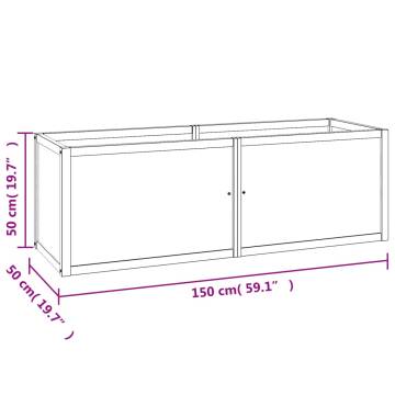 Raised Bed 150x50 cm Solid Teak - Perfect for Your Garden