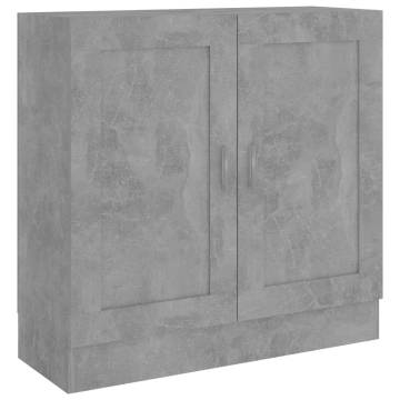 Concrete Grey Book Cabinet - Stylish & Durable Storage Solution