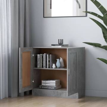 Concrete Grey Book Cabinet - Stylish & Durable Storage Solution