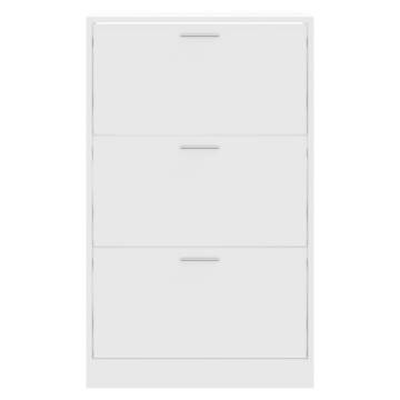 Shoe Cabinet White 63x24x103 cm - Stylish Storage Solution