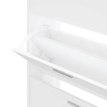 Shoe Cabinet White 63x24x103 cm - Stylish Storage Solution