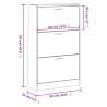 Shoe Cabinet White 63x24x103 cm - Stylish Storage Solution