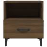 Elegant Brown Oak Bedside Cabinets - Set of 2 | HipoMarket