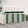 Quadruple Wheelie Bin Storage White Solid Wood Pine Colour white pine Number of bins 1 