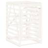 Quadruple Wheelie Bin Storage - White Solid Pine Wood