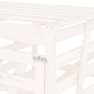 Quadruple Wheelie Bin Storage - White Solid Pine Wood