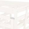 Quadruple Wheelie Bin Storage - White Solid Pine Wood