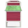 Chicken Coop Red - Solid Pine Wood 204x50x84 cm | HipoMarket