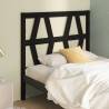 Stylish Black Bed Headboard - Solid Pine Wood - 96x4x100 cm