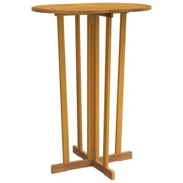 Folding Bar Table 90x65x105 cm - Solid Teak Wood Elegance