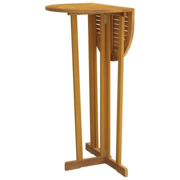 Folding Bar Table 90x65x105 cm - Solid Teak Wood Elegance