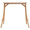 Solid Bent Wood Swing Frame with Cream Roof - Teak Finish