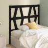 Stylish Black Bed Headboard - Solid Pine Wood - 96x4x100 cm