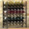 Stylish Black Metal Wine Rack - 48 Bottles Capacity