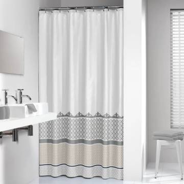 Sealskin Marrakech Silver Shower Curtain - 180 cm | Hipo Market