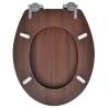 Toilet Seats with Soft Close Lids - 2 pcs MDF Brown