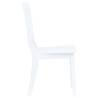 Elegant 6 pcs White Solid Rubber Wood Dining Chairs