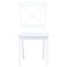 Elegant 6 pcs White Solid Rubber Wood Dining Chairs