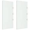 Side Panels for Door Canopy - 2 pcs Transparent Tempered Glass