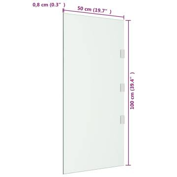 Side Panels for Door Canopy - 2 pcs Transparent Tempered Glass