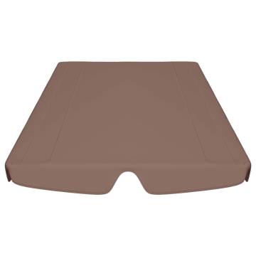 Replacement Canopy for Garden Swing - Brown 188/168x145/110 cm