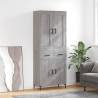 Highboard Grey Sonoma 69.5x34x180 cm Engineered Wood Colour grey sonoma Quantity in Package 1 Model 2 doors 2 drawers 