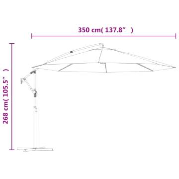 Cantilever Umbrella 3.5 m Green - UV Protection & Stability