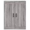 Stylish Highboard Grey Sonoma - Engineered Wood - 69.5x34x180 cm