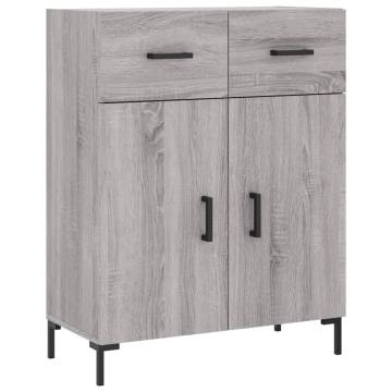 Stylish Highboard Grey Sonoma - Engineered Wood - 69.5x34x180 cm