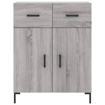 Stylish Highboard Grey Sonoma - Engineered Wood - 69.5x34x180 cm