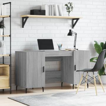 Desk Grey Sonoma 140x50x75 cm Engineered Wood - Stylish & Durable