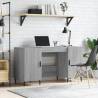 Desk Grey Sonoma 140x50x75 cm Engineered Wood Colour grey sonoma 