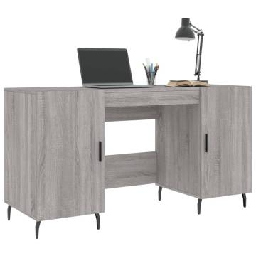 Desk Grey Sonoma 140x50x75 cm Engineered Wood - Stylish & Durable