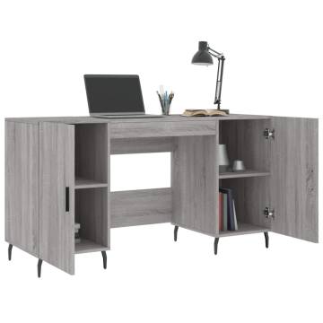 Desk Grey Sonoma 140x50x75 cm Engineered Wood - Stylish & Durable