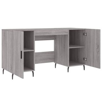 Desk Grey Sonoma 140x50x75 cm Engineered Wood - Stylish & Durable