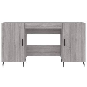 Desk Grey Sonoma 140x50x75 cm Engineered Wood - Stylish & Durable