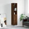 Highboard Brown Oak 34.5x34x180 cm Engineered Wood Colour brown oak Quantity in Package 1 Model 1 wood door 