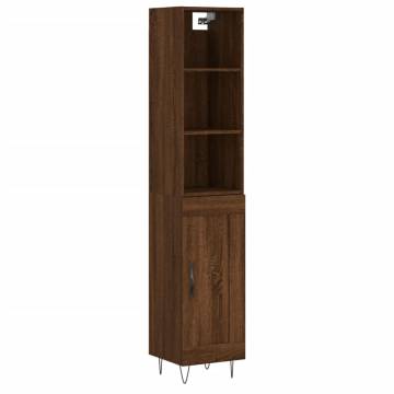 Highboard Brown Oak - Stylish Engineered Wood Storage | HipoMarket