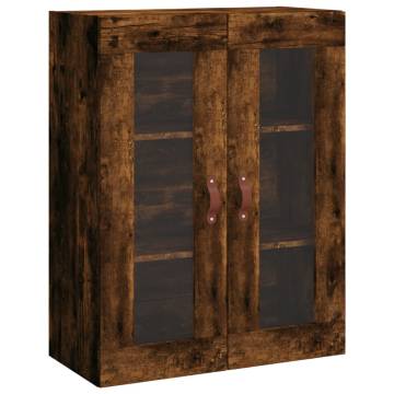 Stylish Highboard in Smoked Oak | 69.5x34x180 cm