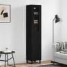 Highboard Black 34.5x34x180 cm Engineered Wood Colour black Quantity in Package 1 Model 1 door 