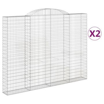 Arched Gabion Baskets 2 pcs - Durable Garden Barriers