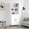 Highboard White 69.5x34x180 cm Engineered Wood Colour white Quantity in Package 1 Model 2 wood doors 