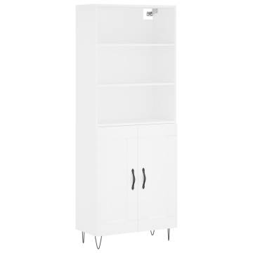 Stylish Highboard White 69.5x34x180 cm | Durable Storage