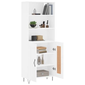 Stylish Highboard White 69.5x34x180 cm | Durable Storage