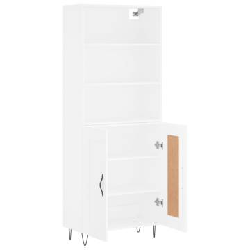 Stylish Highboard White 69.5x34x180 cm | Durable Storage