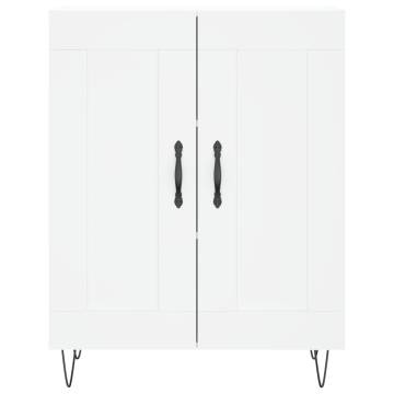 Stylish Highboard White 69.5x34x180 cm | Durable Storage